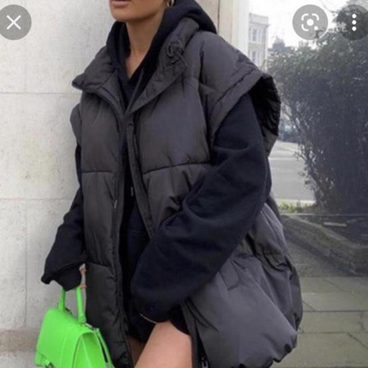 zara oversized puffer gilet