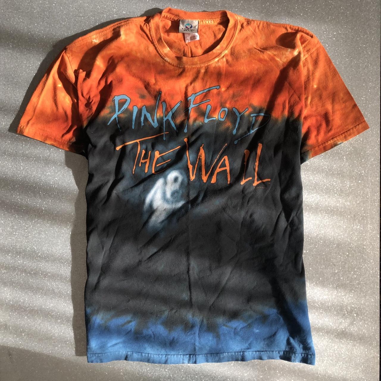 Vintage Liquid Blue Pink Floyd The Wall Tie Dye...