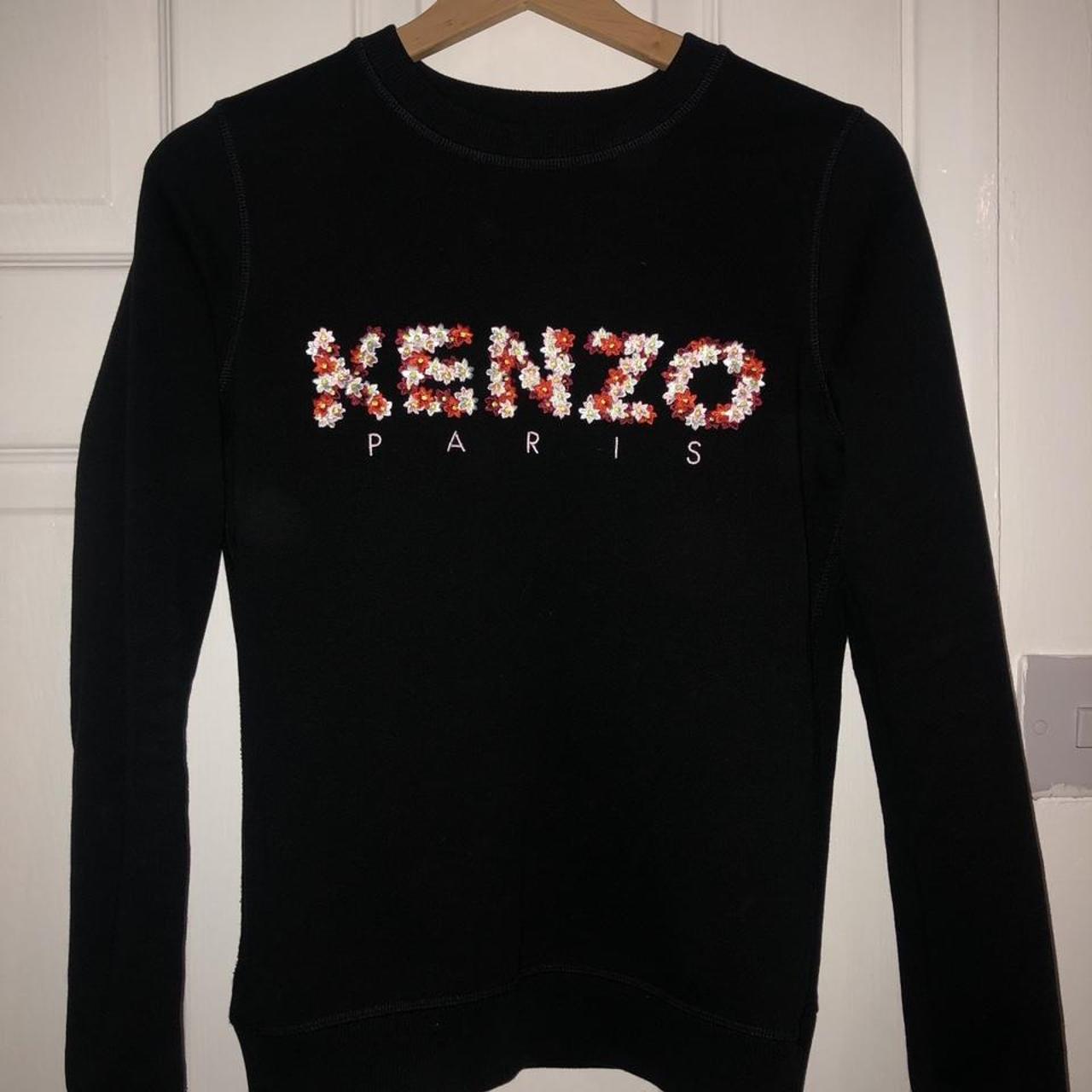 Kenzo crew neck sweater in navy. Size XS and only... Depop