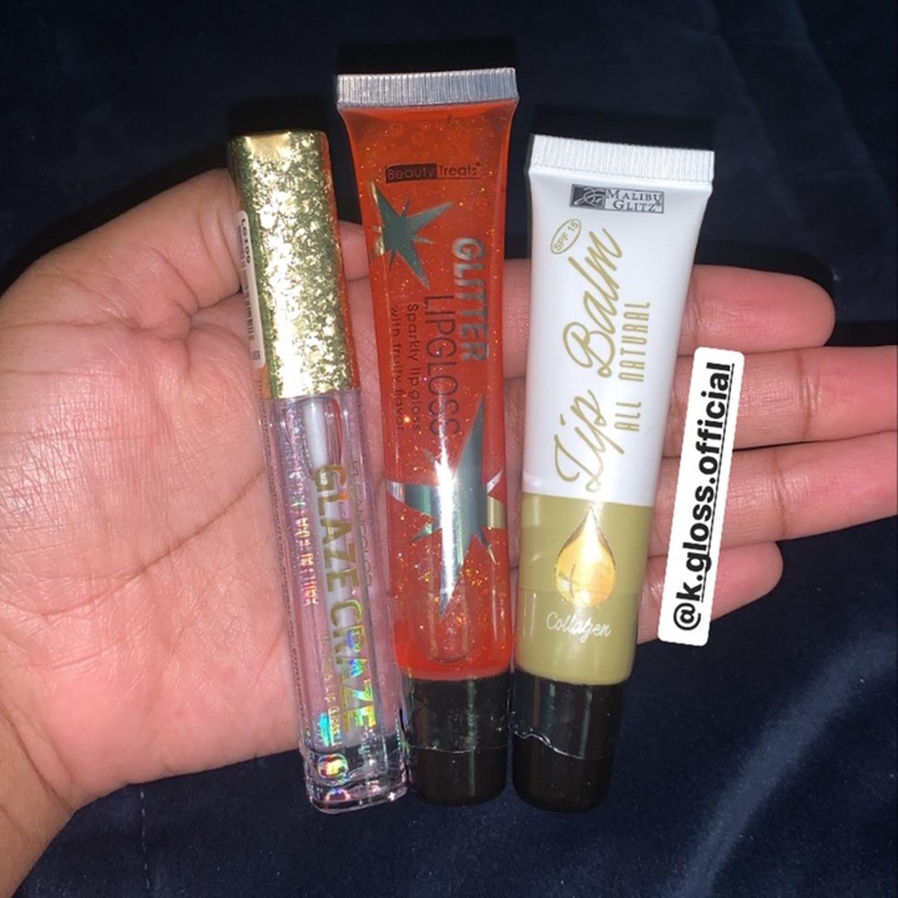 💛🧡 CLEAR, COLLAGEN & ORANGE GLITTER LIP GLOSSES Depop