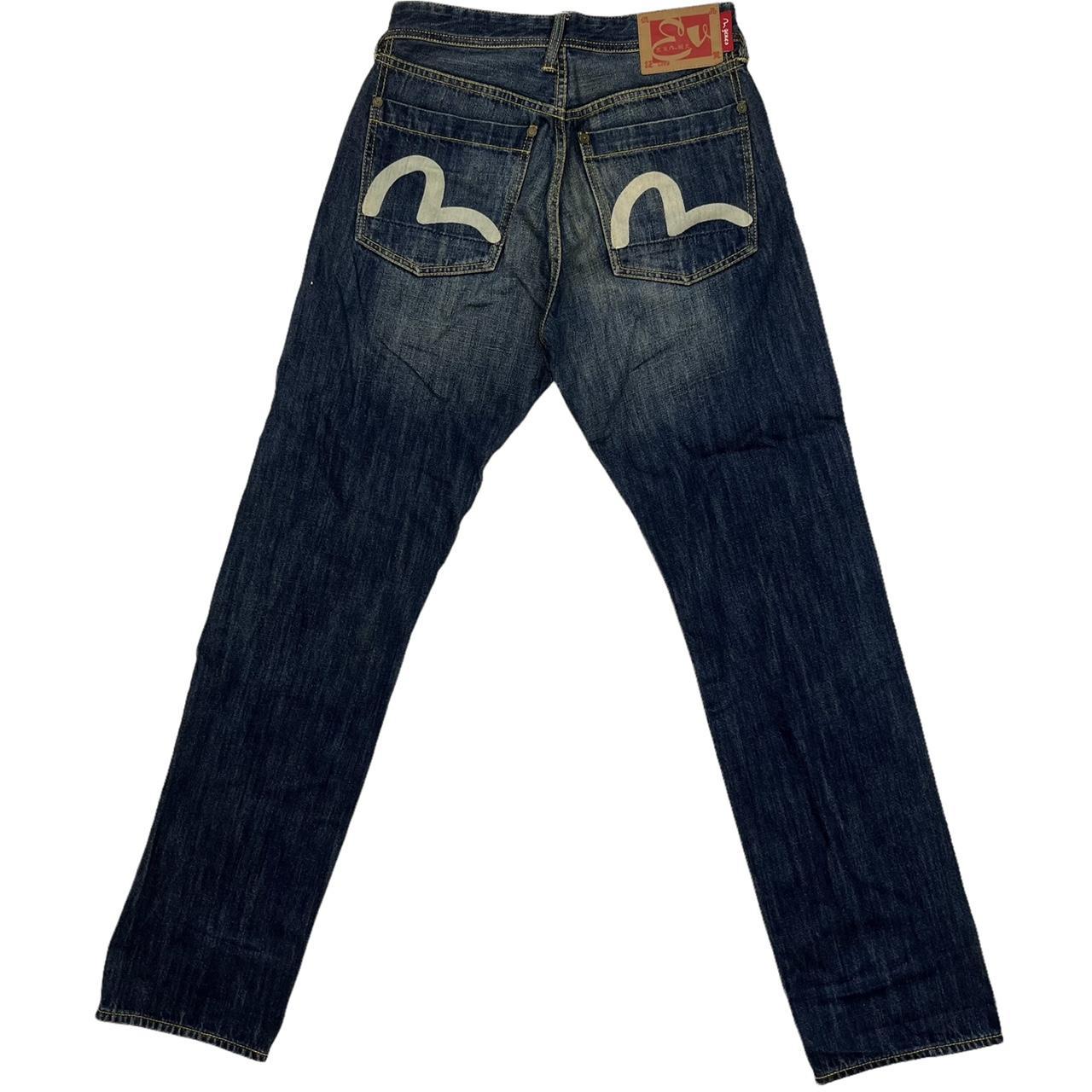 Vintage Evisu Graphic Jeans Super cool patchwork on... Depop