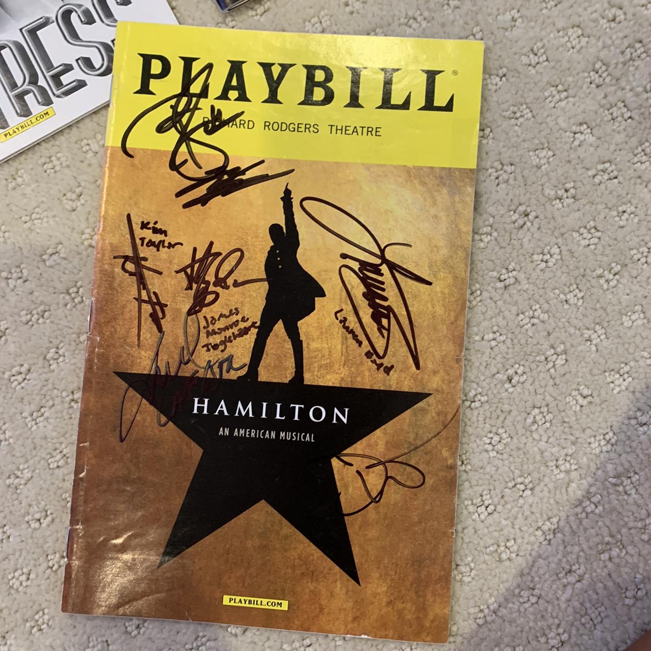 Hamilton playbill hotsell for sale