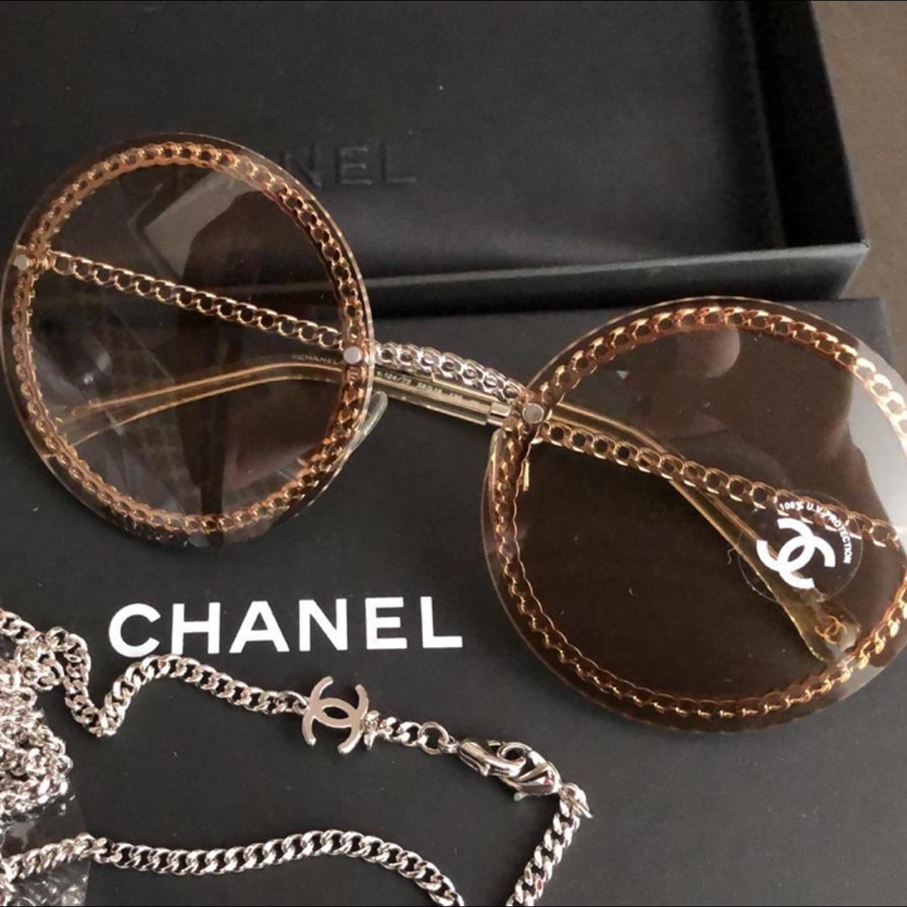 Chanel triple chain hot sale sunglasses