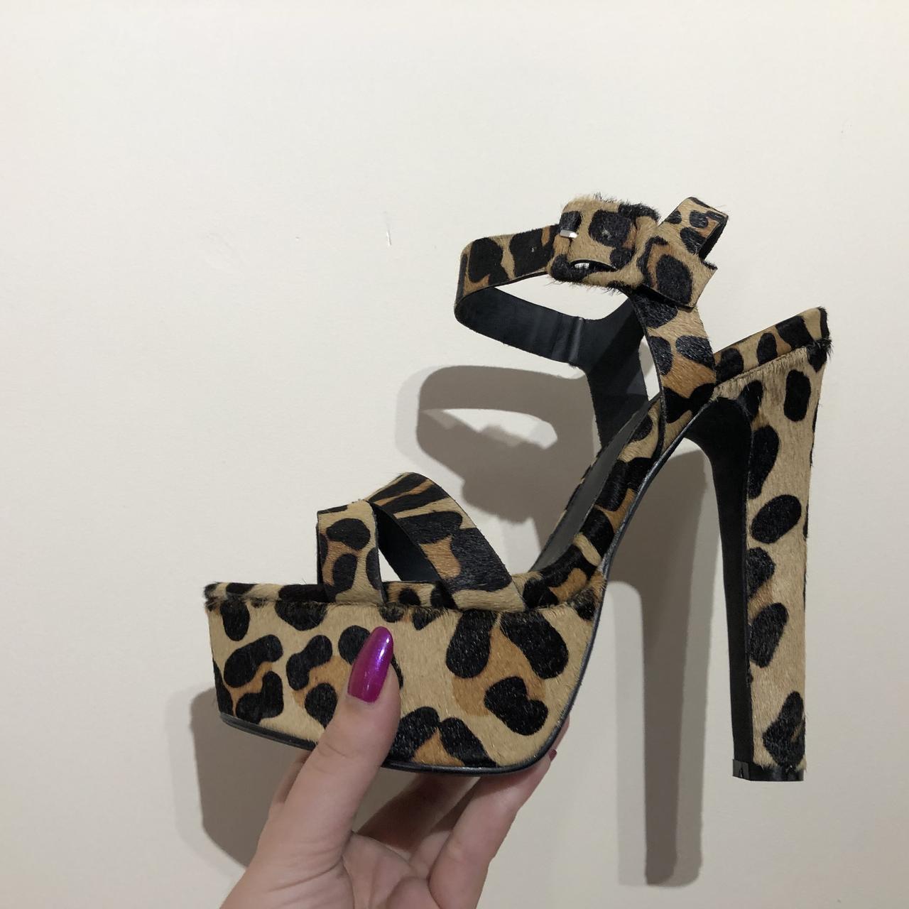 Kurt Geiger/Miss KG “ECHO” leopard print pony Depop