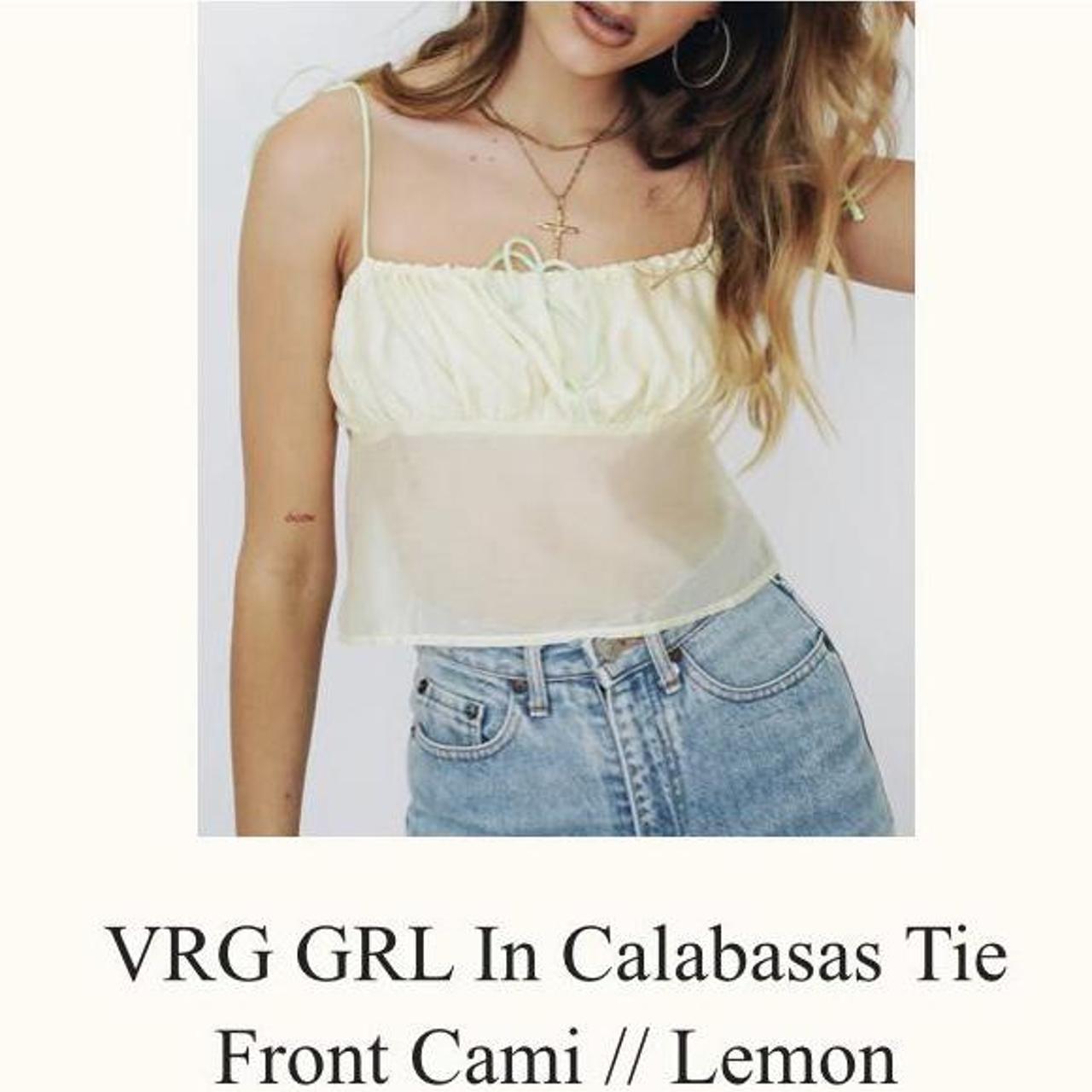 Brand new verge girl tie tank top Sheer... Depop