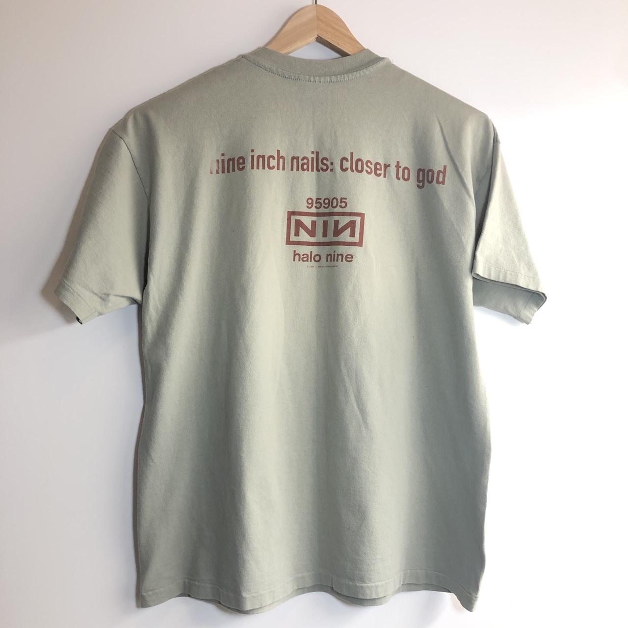 vintage nine inch nails closer to god tshirt in a