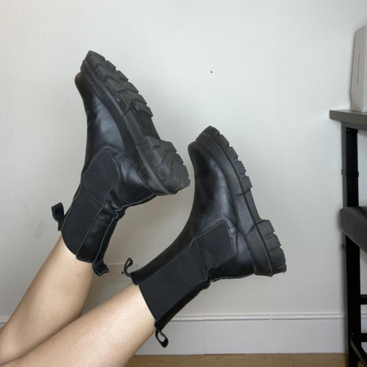 Super cute black platform boots! In preloved... - Depop