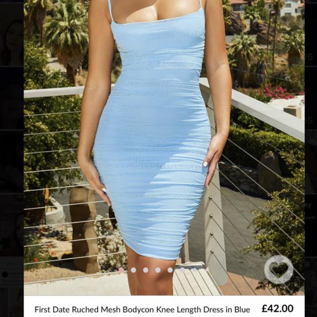 first date ruched mesh bodycon