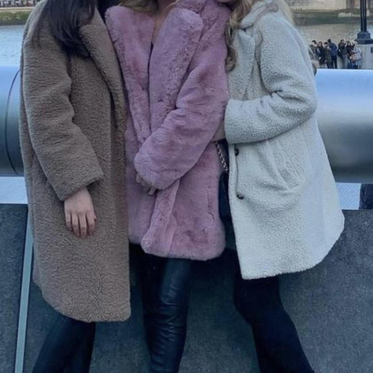 Nasty Gal Women's Pink Coat Depop