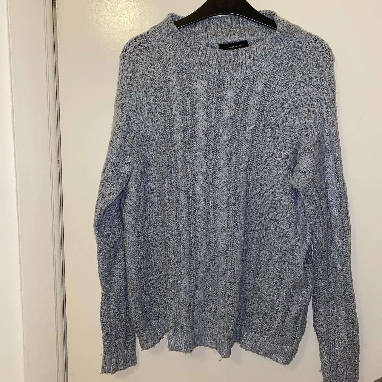 Light blue knitted jumper in size 6/8, worn a couple... - Depop