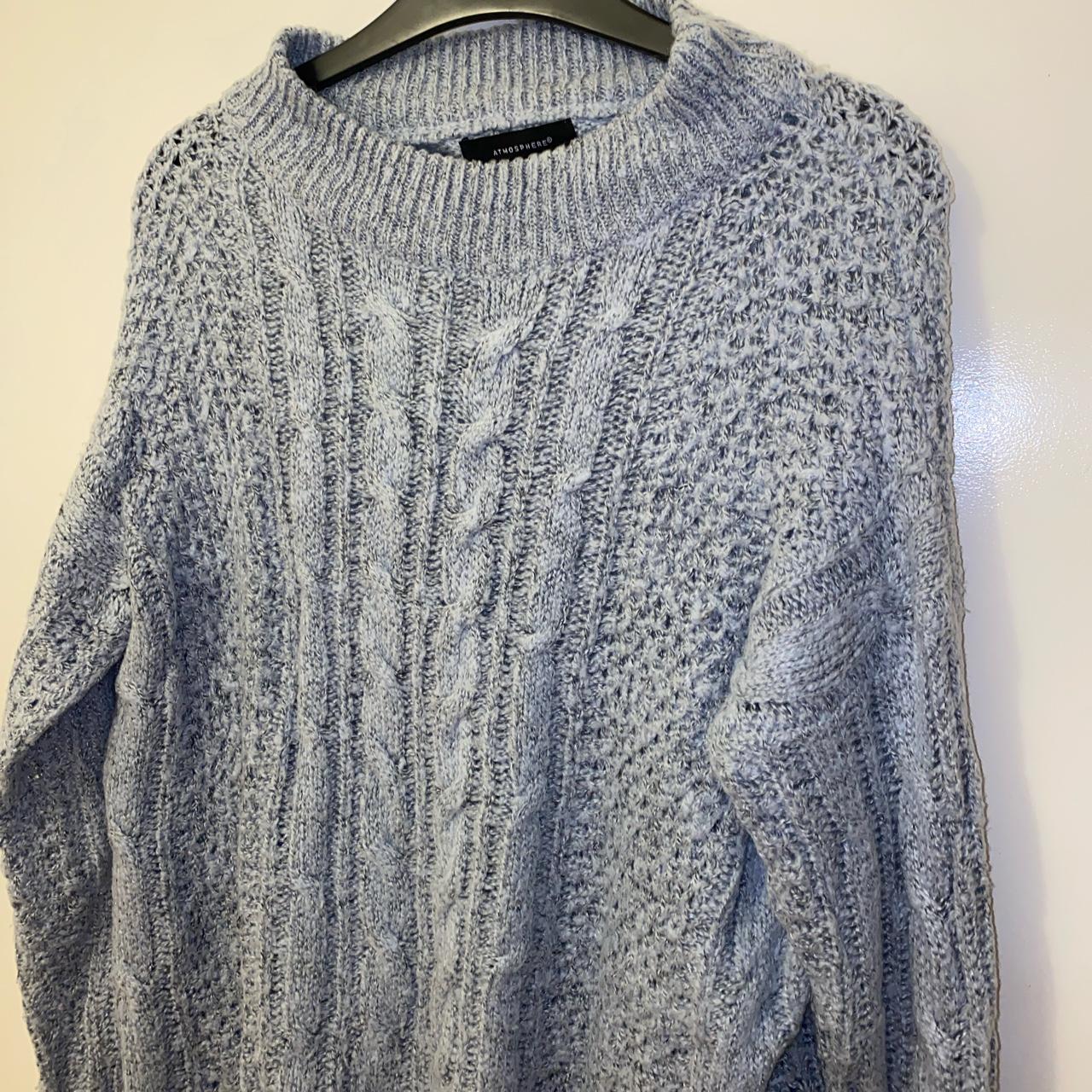 Light blue knitted jumper in size 6/8, worn a couple... - Depop