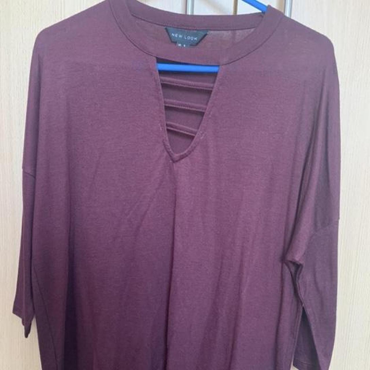 New Look Burgundy Top Worn but still in great... - Depop