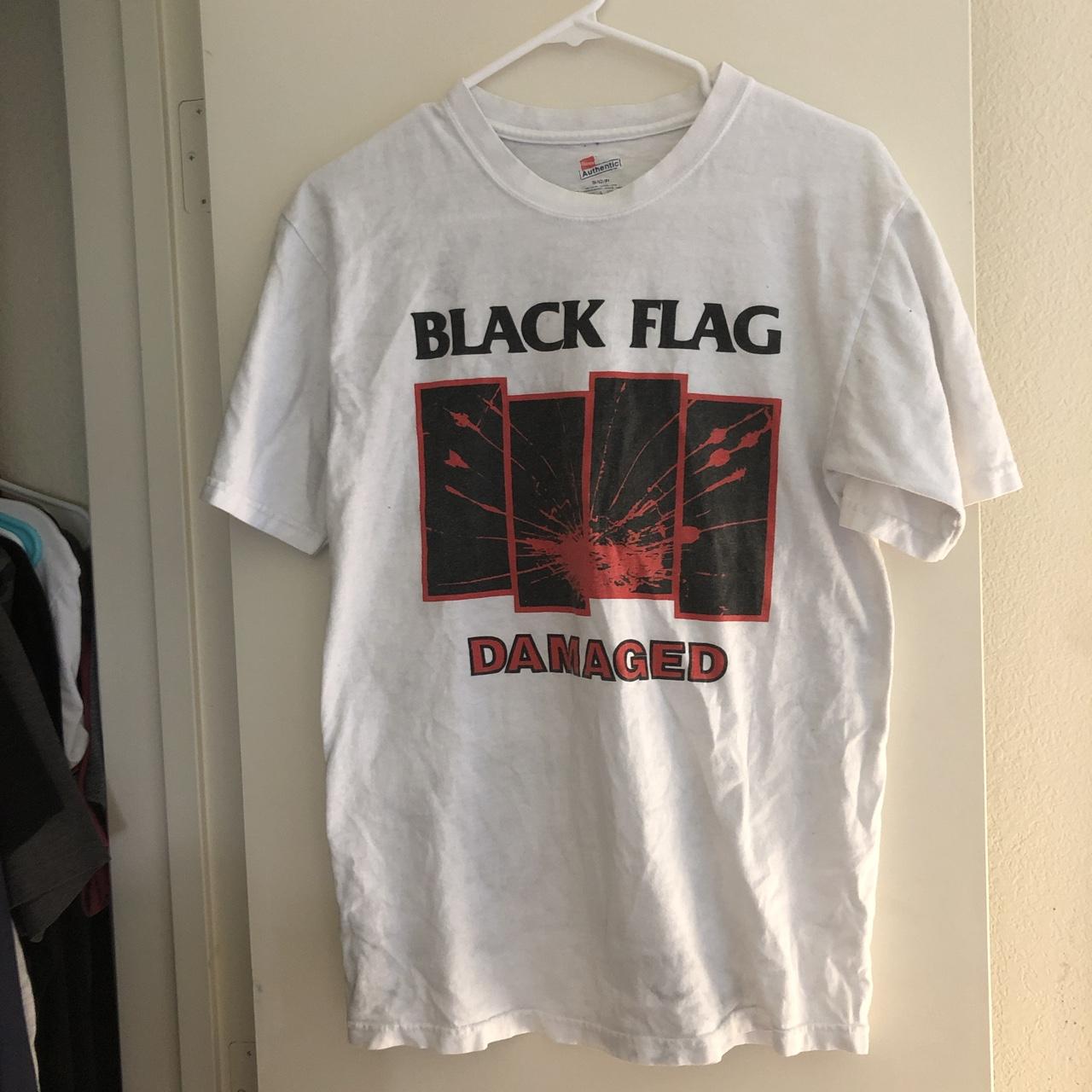 black flag damaged shirt