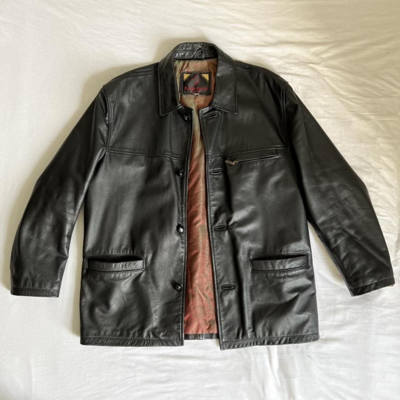 Sardar London Leather Jacket It says size Medium... - Depop