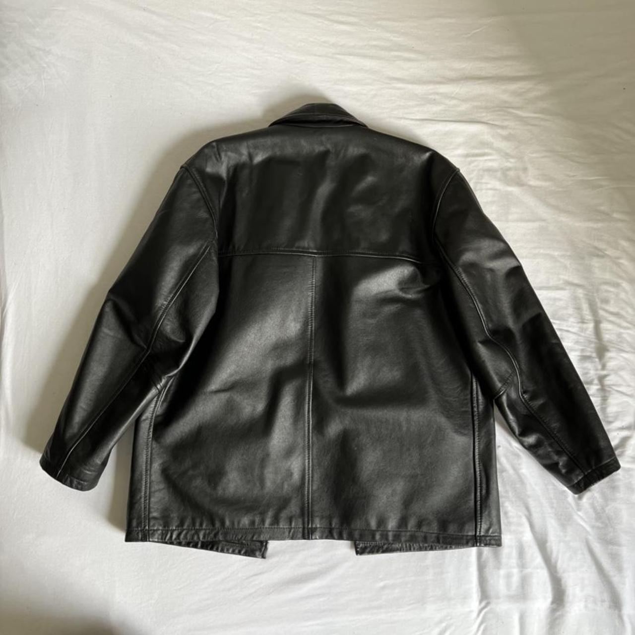 Sardar London Leather Jacket It says size Medium... - Depop