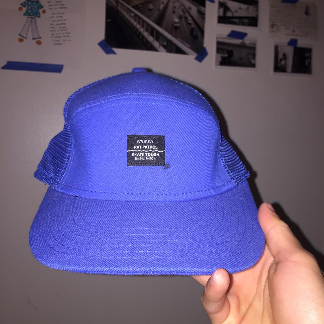 stussy x rat patrol blue trucker hat , purchased in...