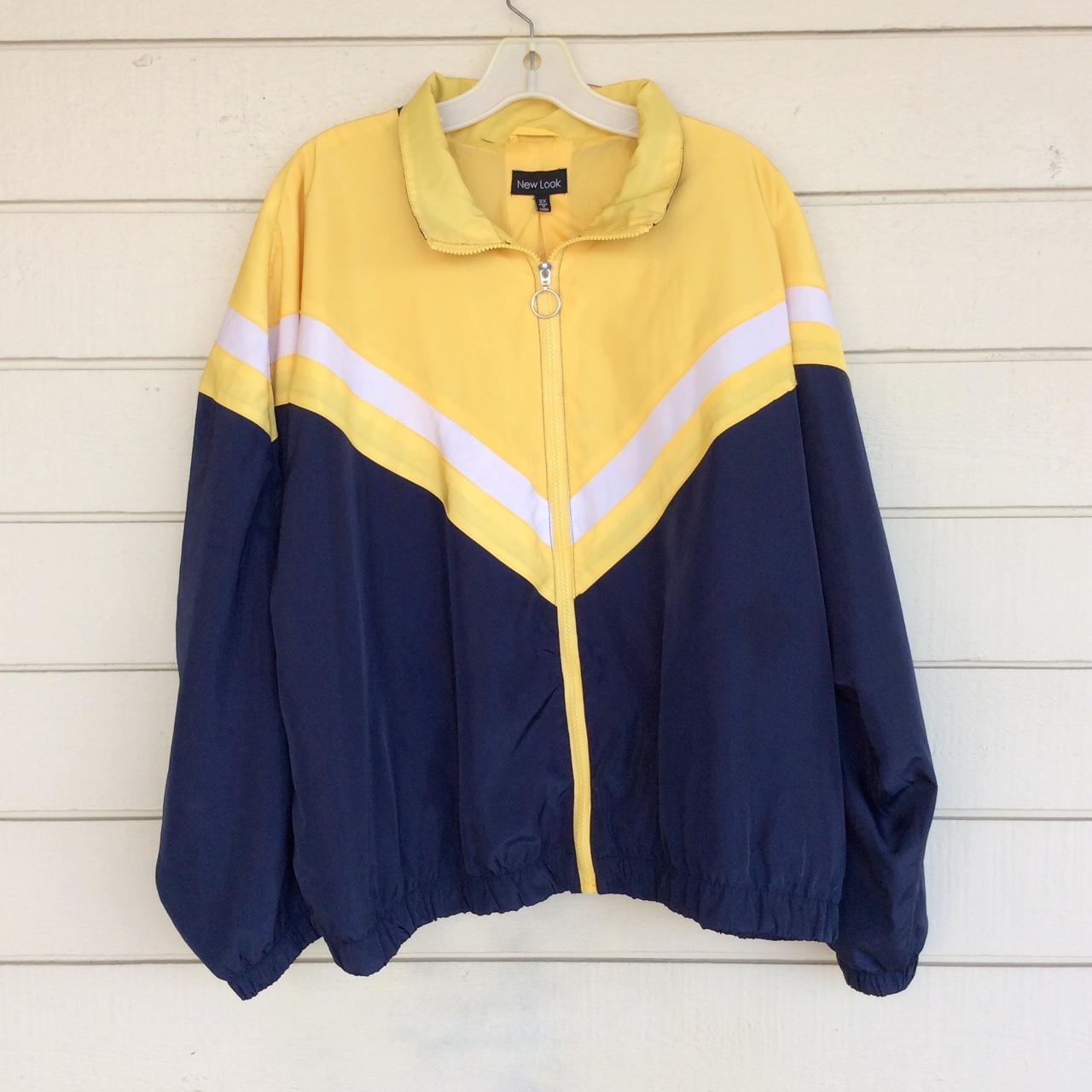 New Look Men's Yellow and Navy Jacket | Depop