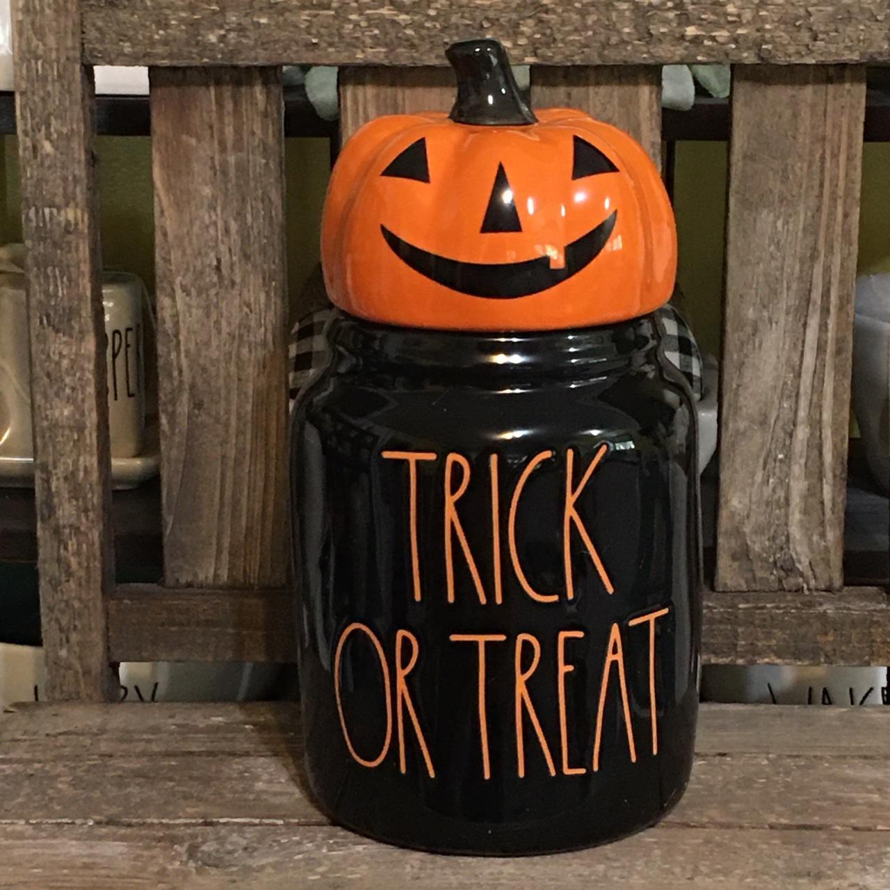 Rae Dunn trick or treat canister black 2017 buy