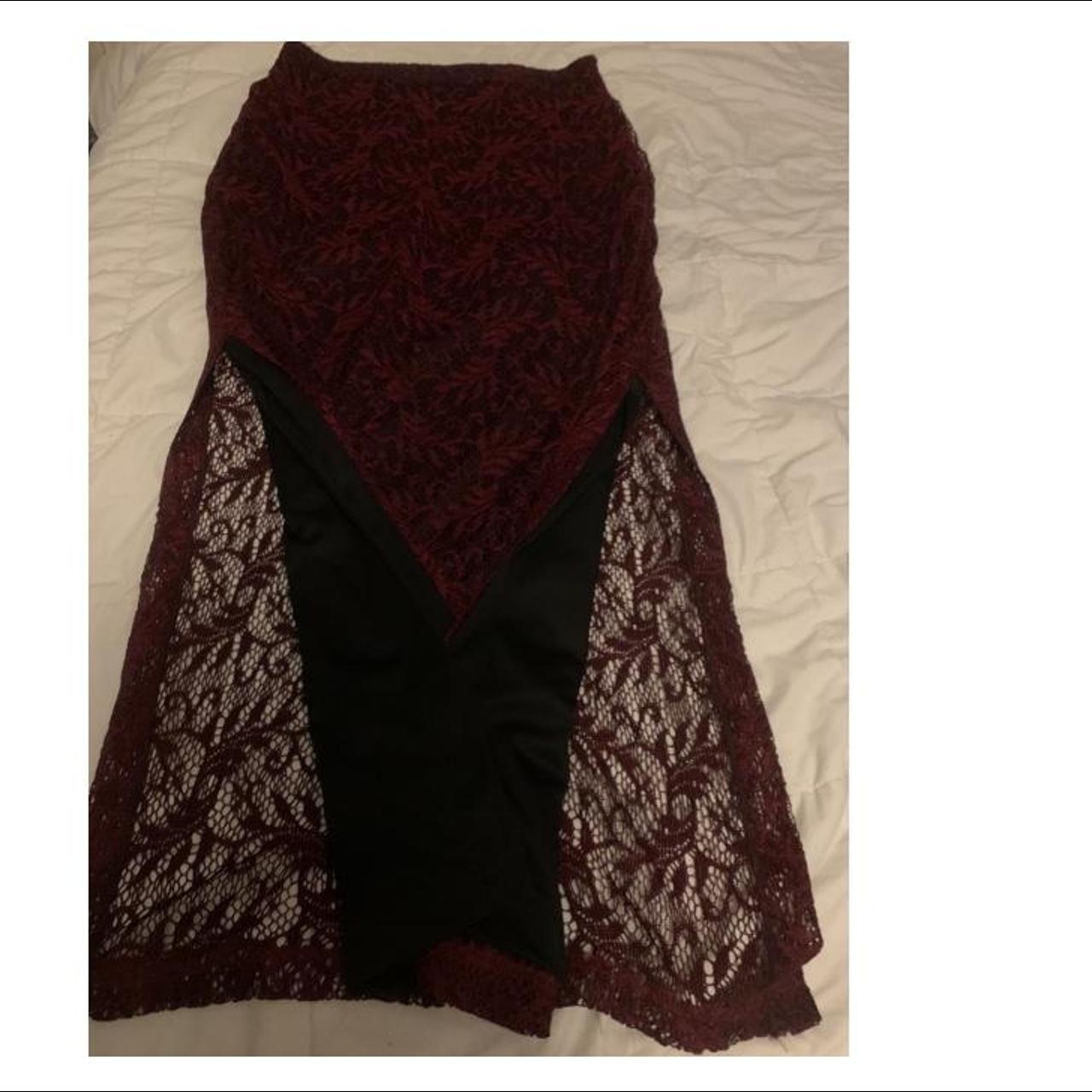 Women's Burgundy Skirt (2)