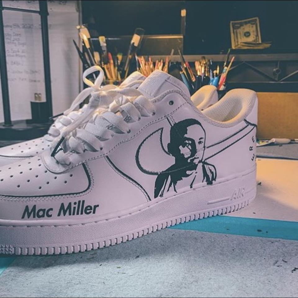 Custom Hand Painted Mac Miller Air Force 1's - Limited Number – B
