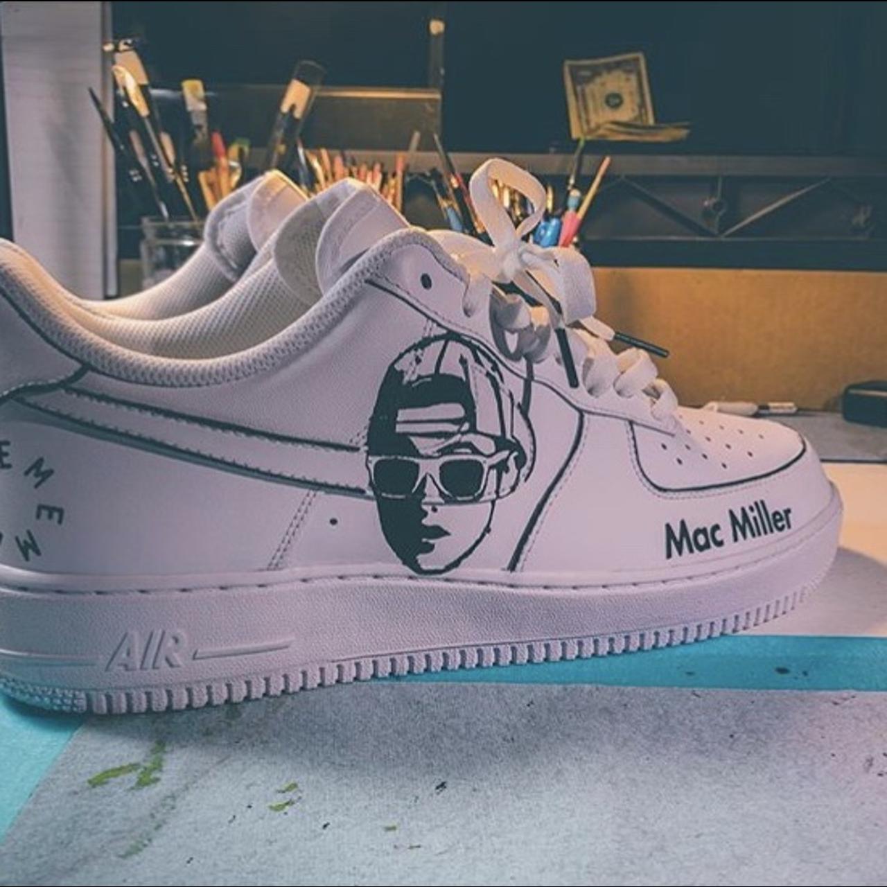 Custom Hand Painted Mac Miller Air Force 1's - Limited Number – B