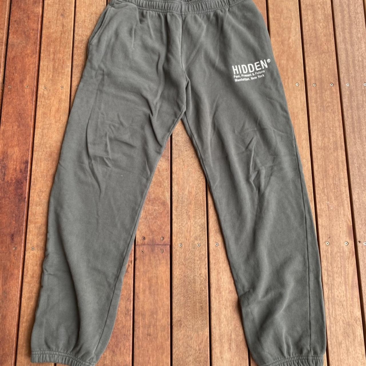 Hidden NY tracksuit pants in an olive/grey! Size XL,... - Depop