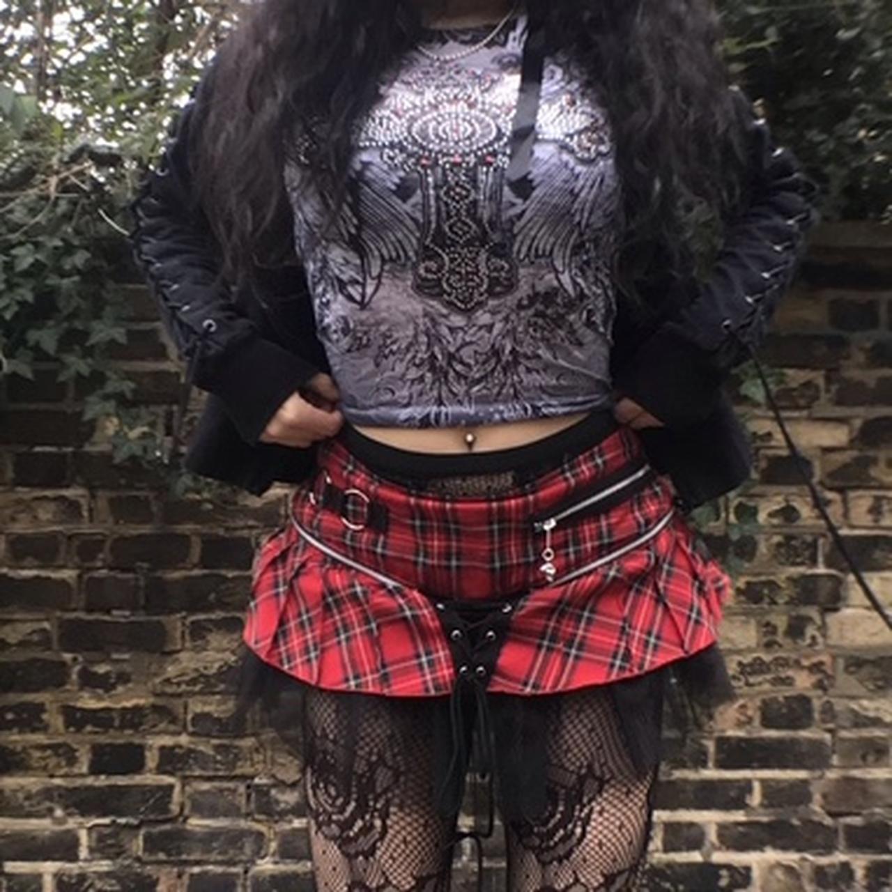 rare fairy grunge mall goth skirt by Living Dead... - Depop