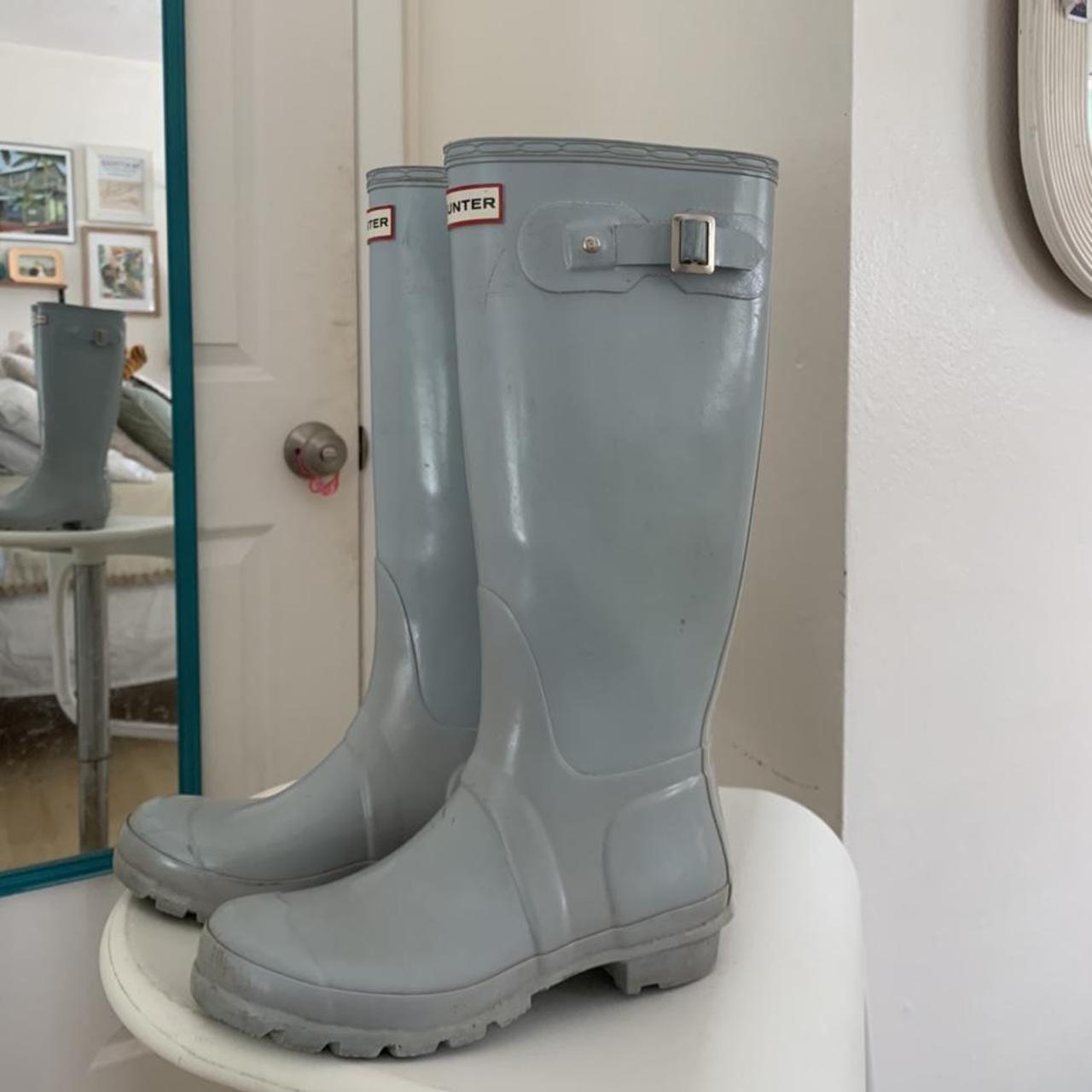 hunter boots grey matte