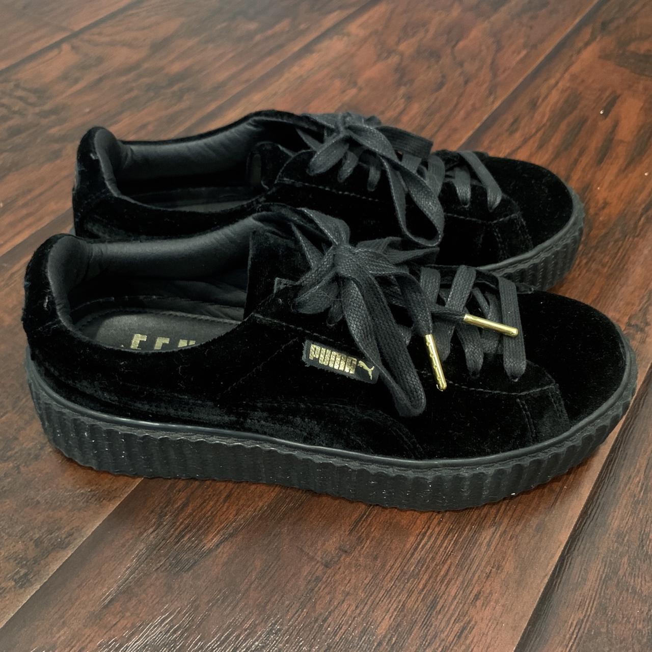 Puma creepers black outlet velvet