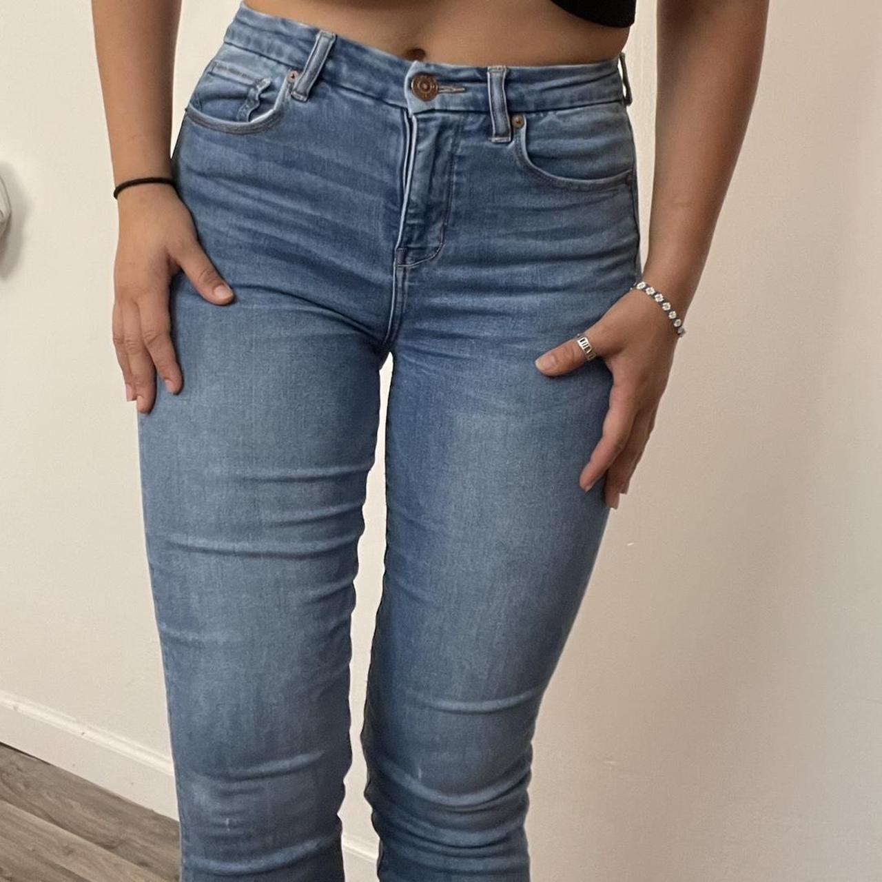 American Eagle Outfitters Womens Skinny Jeans Blue - Depop