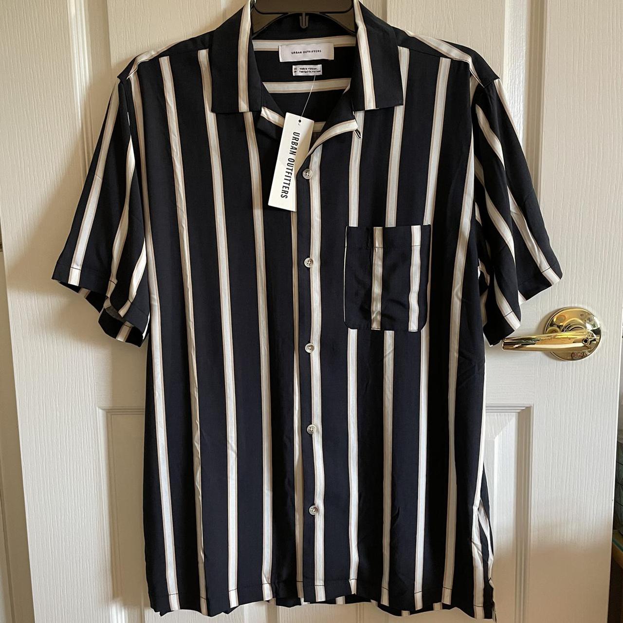 Urban Outfitters striped button up shirt Brand New... - Depop