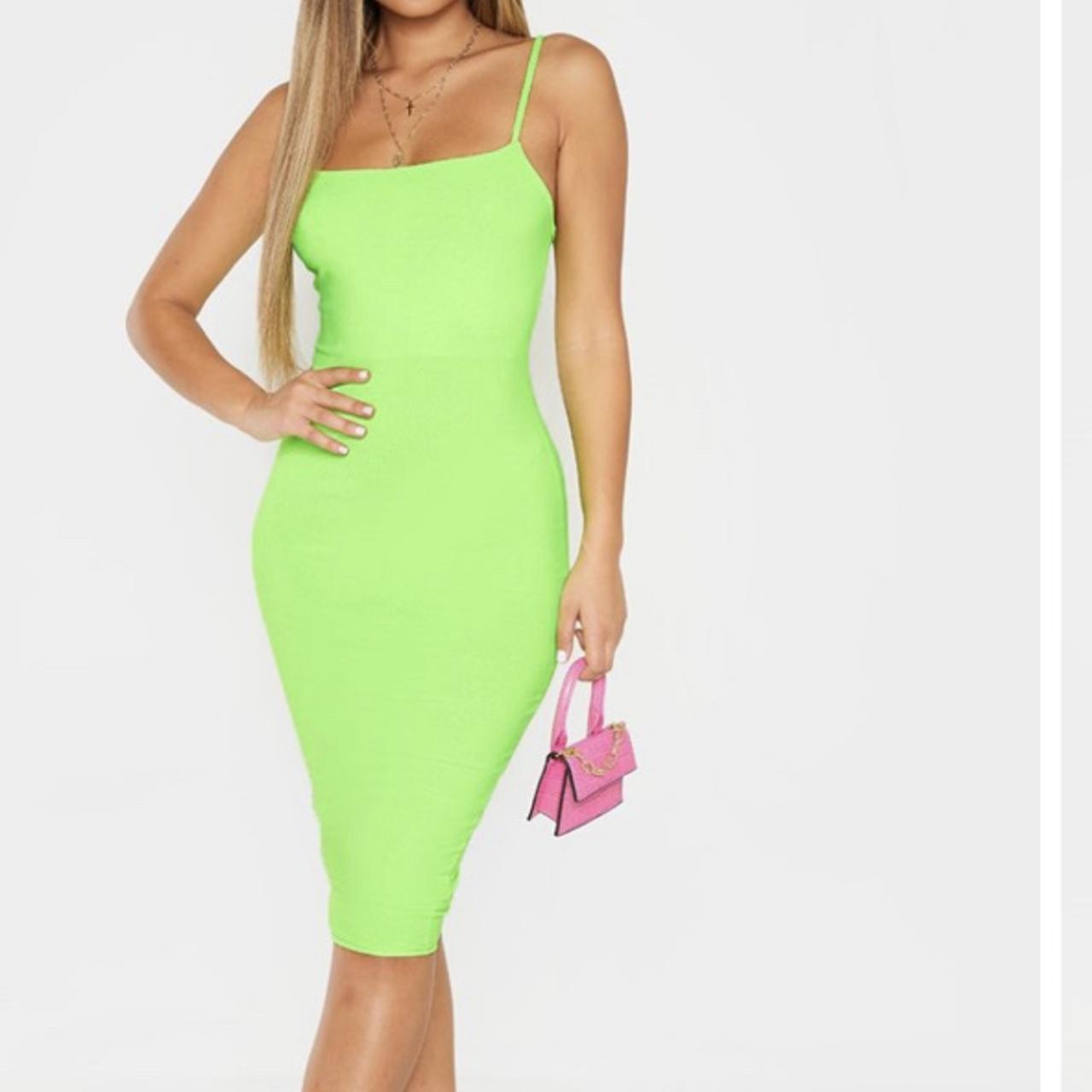 Neon green dress uk hotsell