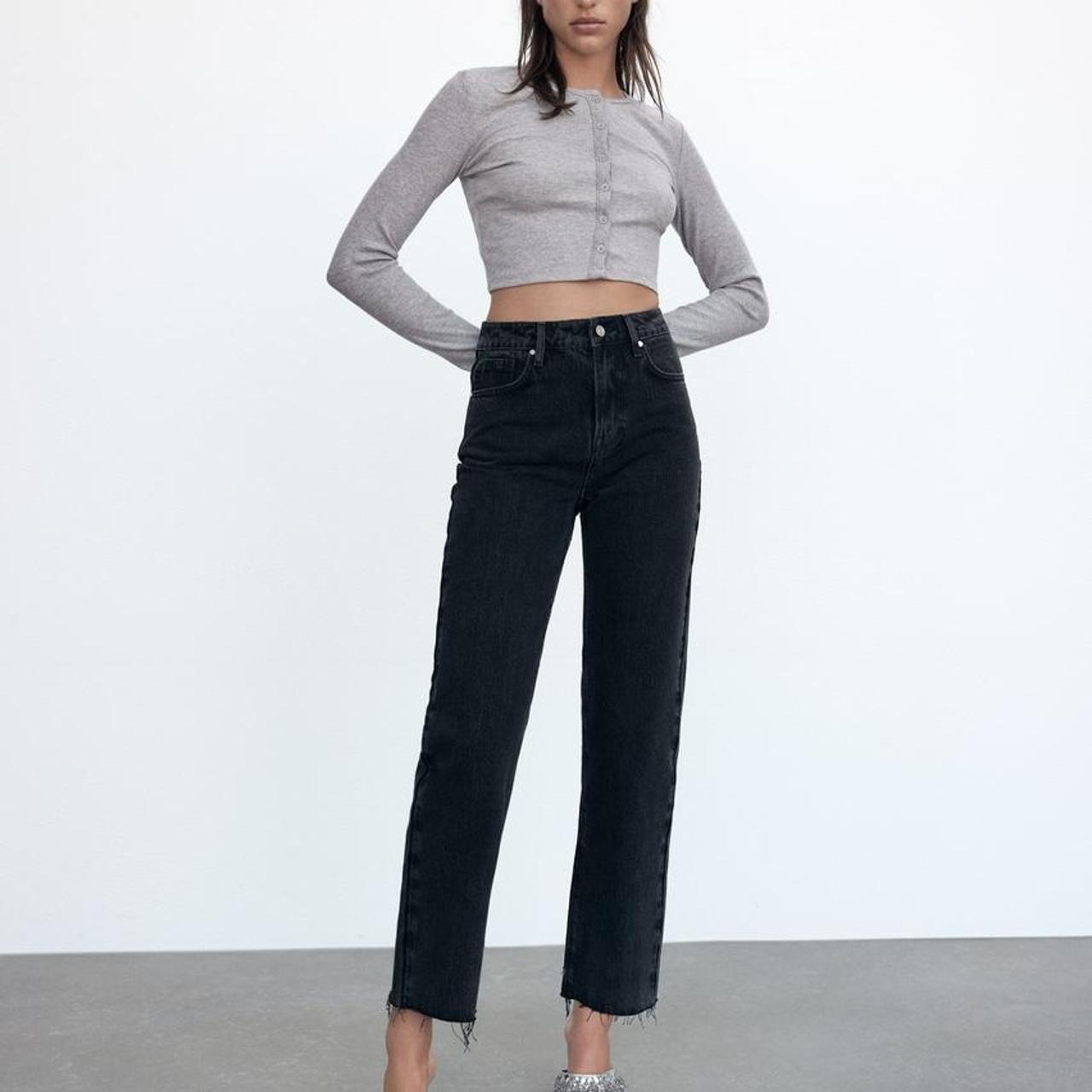 zara black jeans high waist