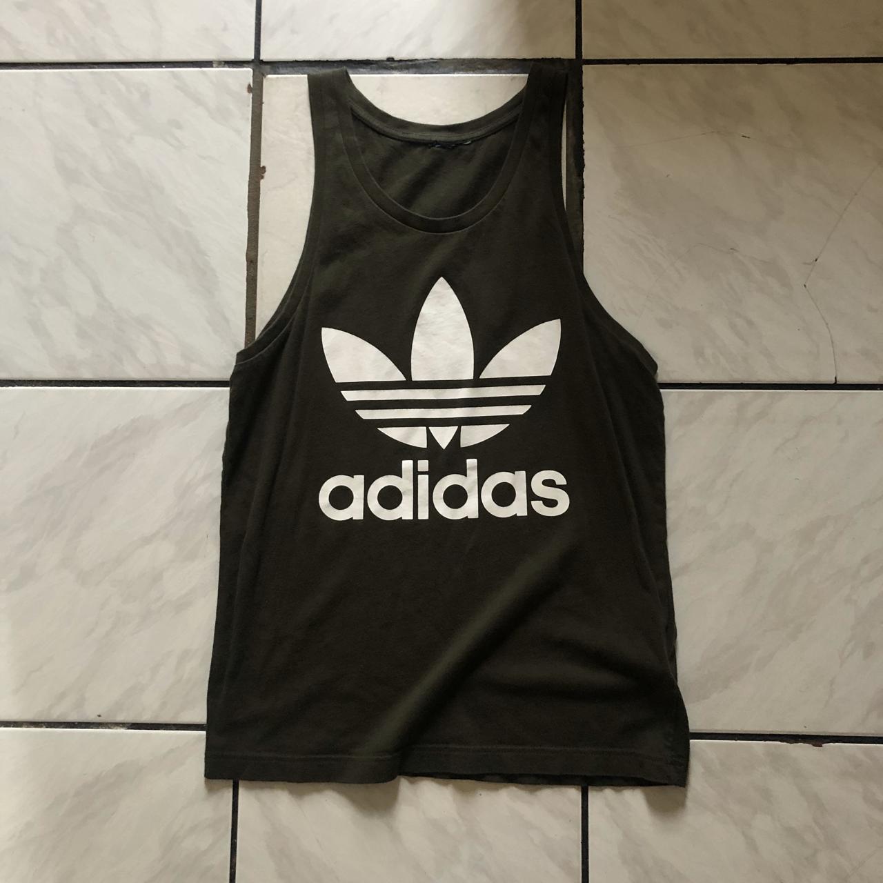 Adidas hunter green tank top- no tag but fits small... - Depop