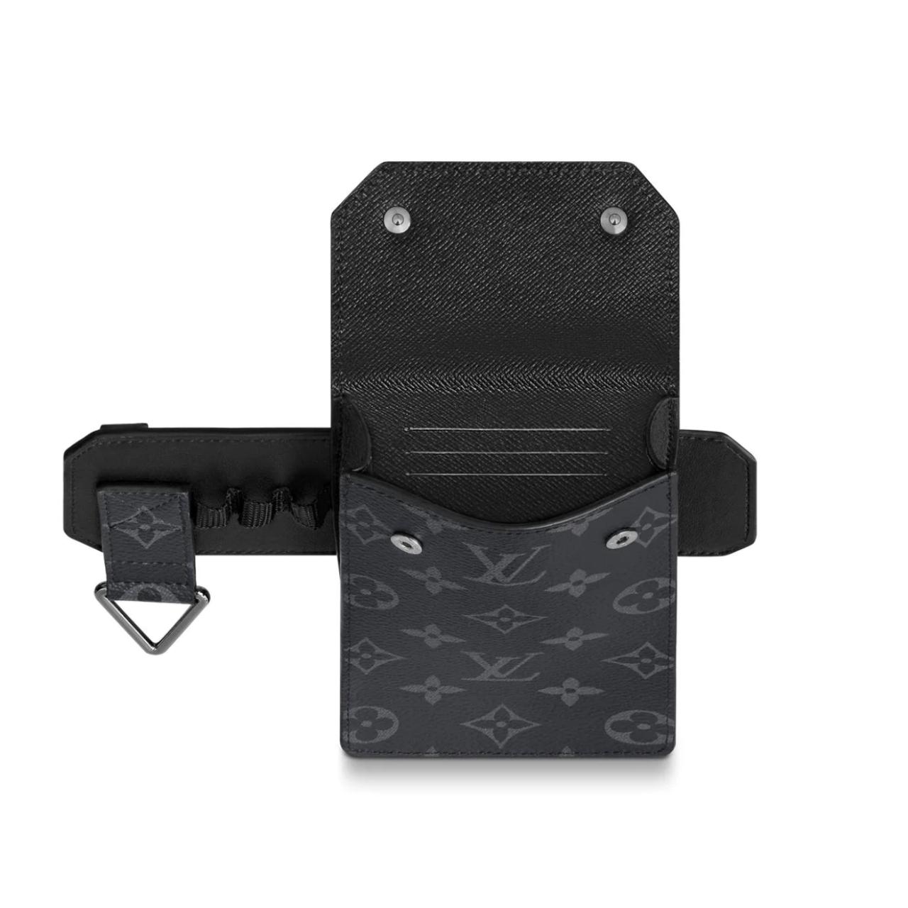 Louis Vuitton Mens Utility Belt 35mm Black Monogram