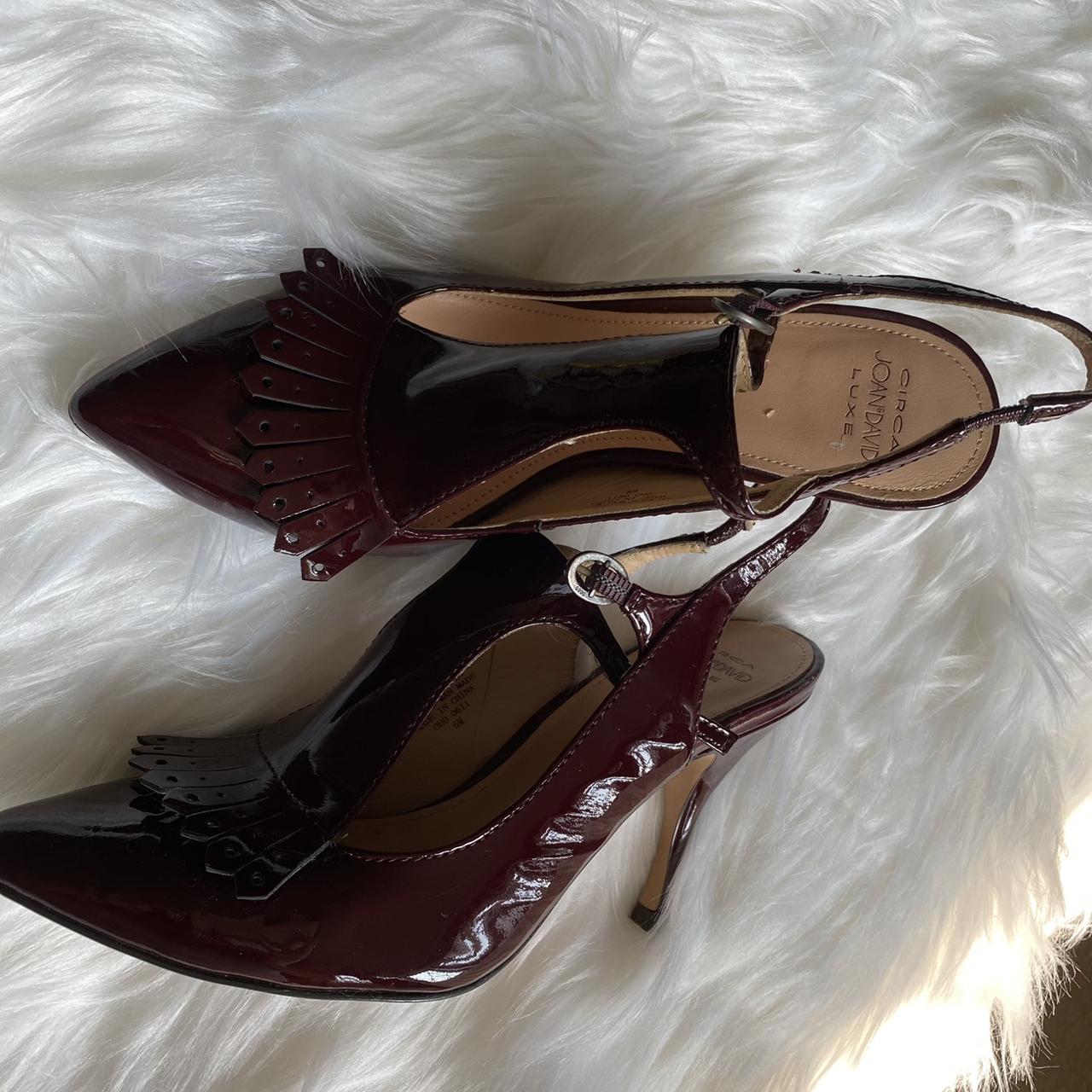 Circa Joan and David Luxe Red Leather Heels Vibrant Depop