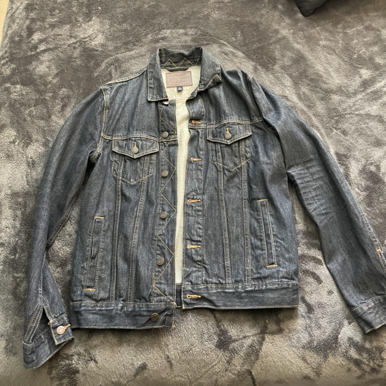 lucky brand denim jacket. worn once. nice dark... - Depop