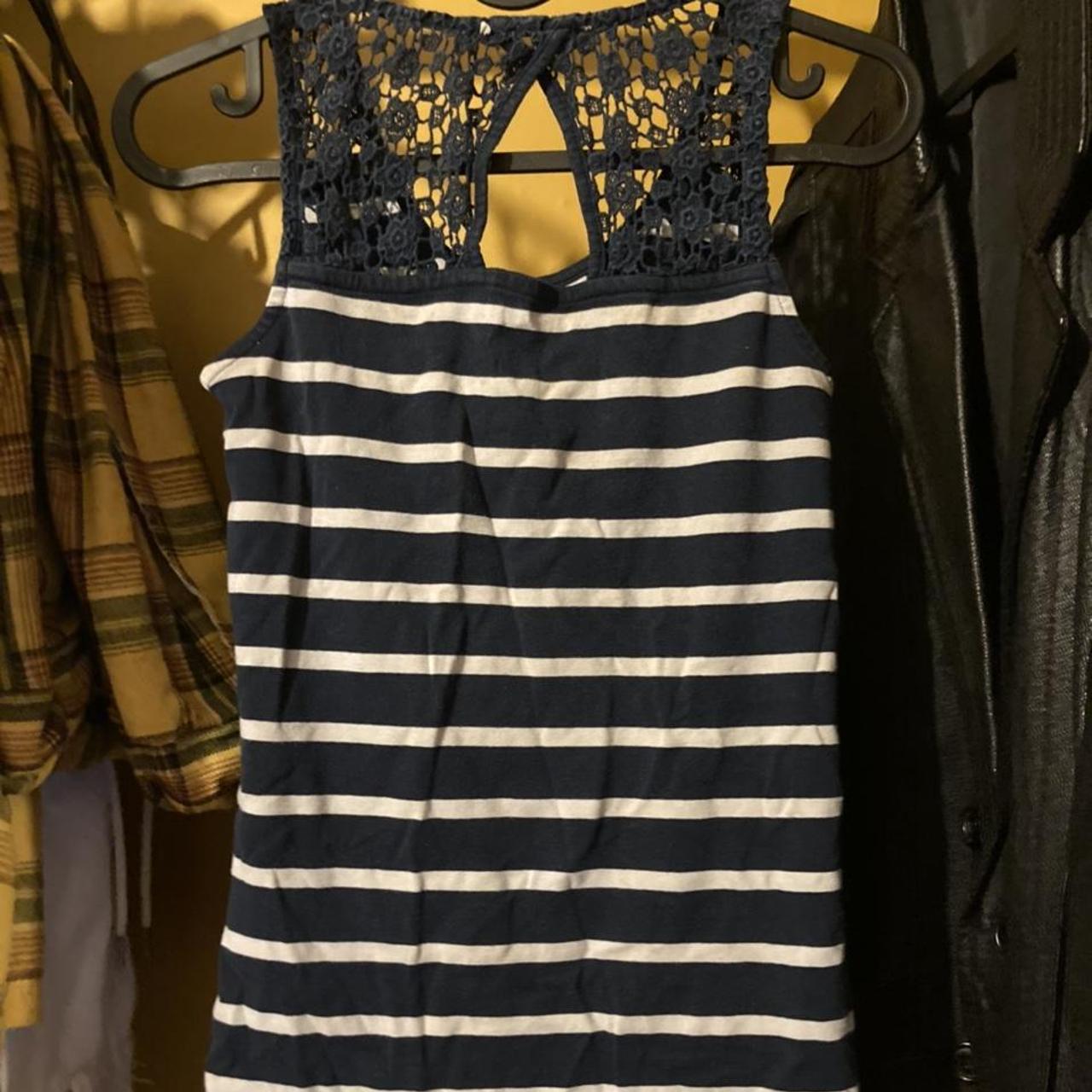 Sainsbury's TU Women's Navy and White Vest Depop