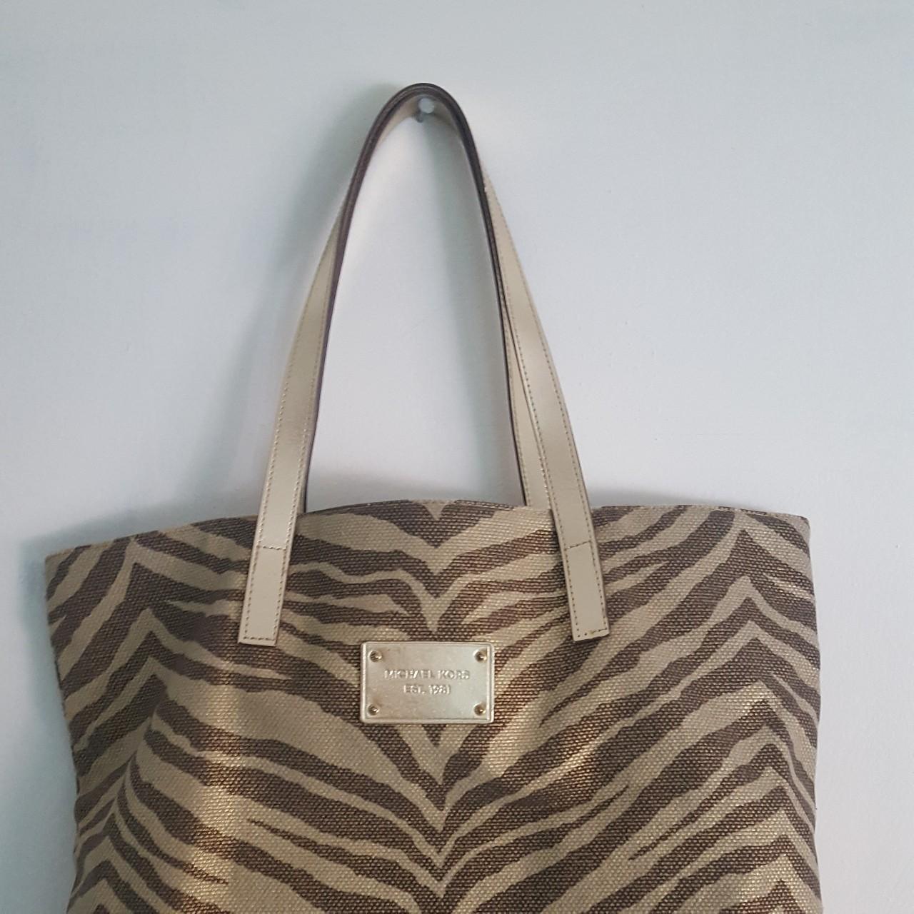 Genuine Michael Kors tote bag. Gold tiger print Depop