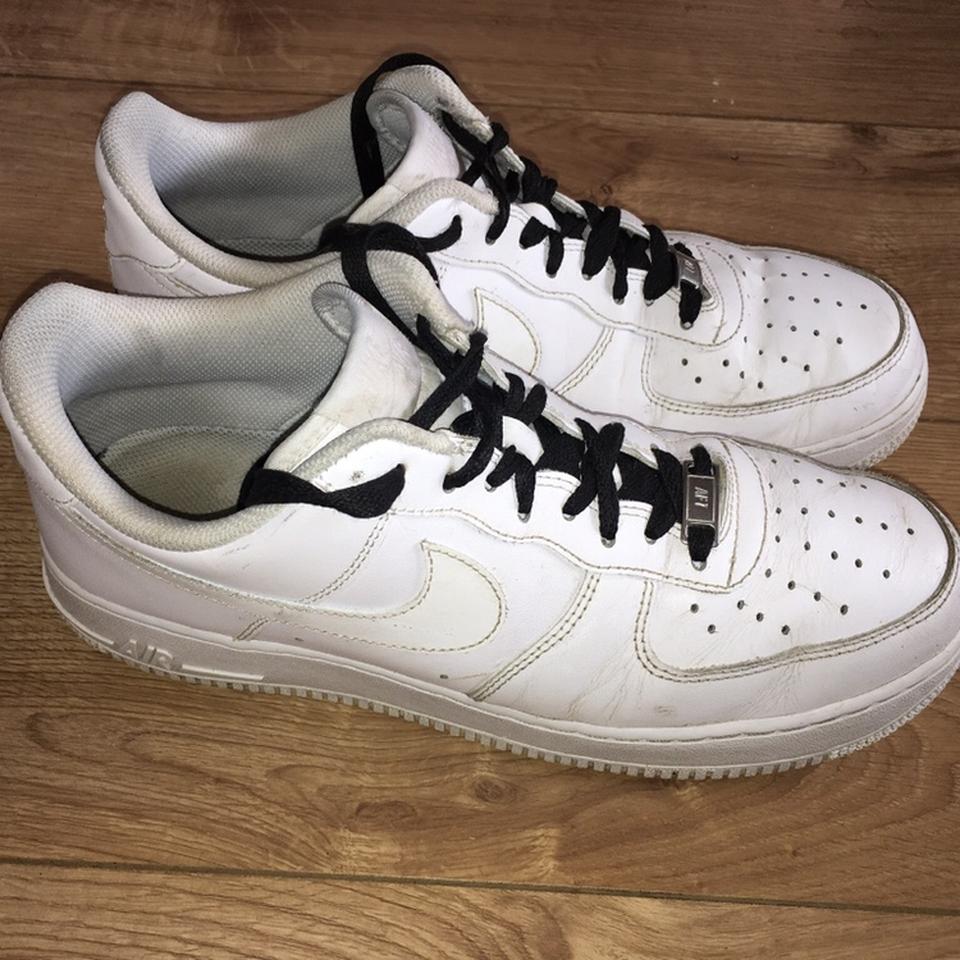 Nike Air Force One White, With Black Laces