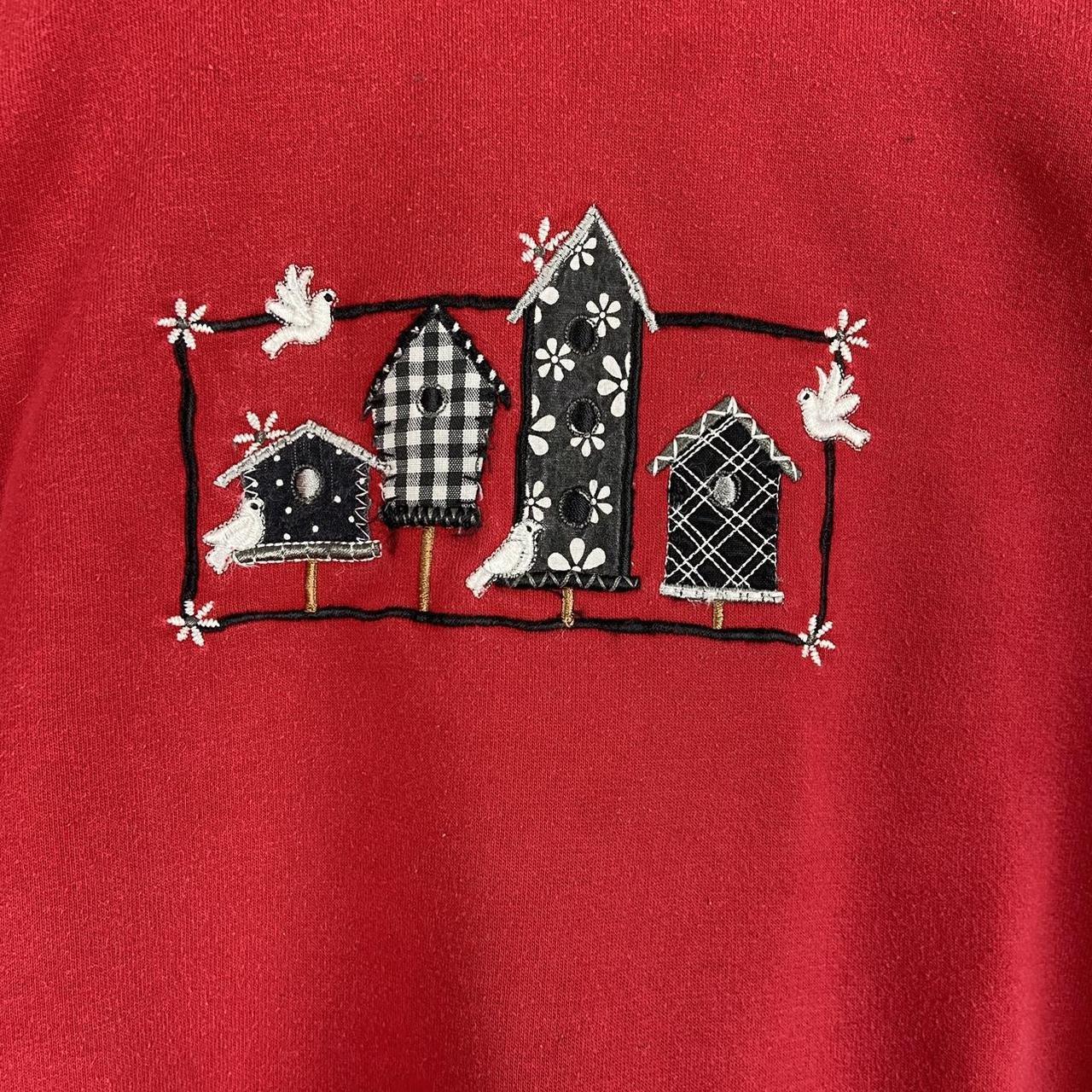 Morning Sun Top Stitch Red Birdbox Sweatshirt Size... Depop