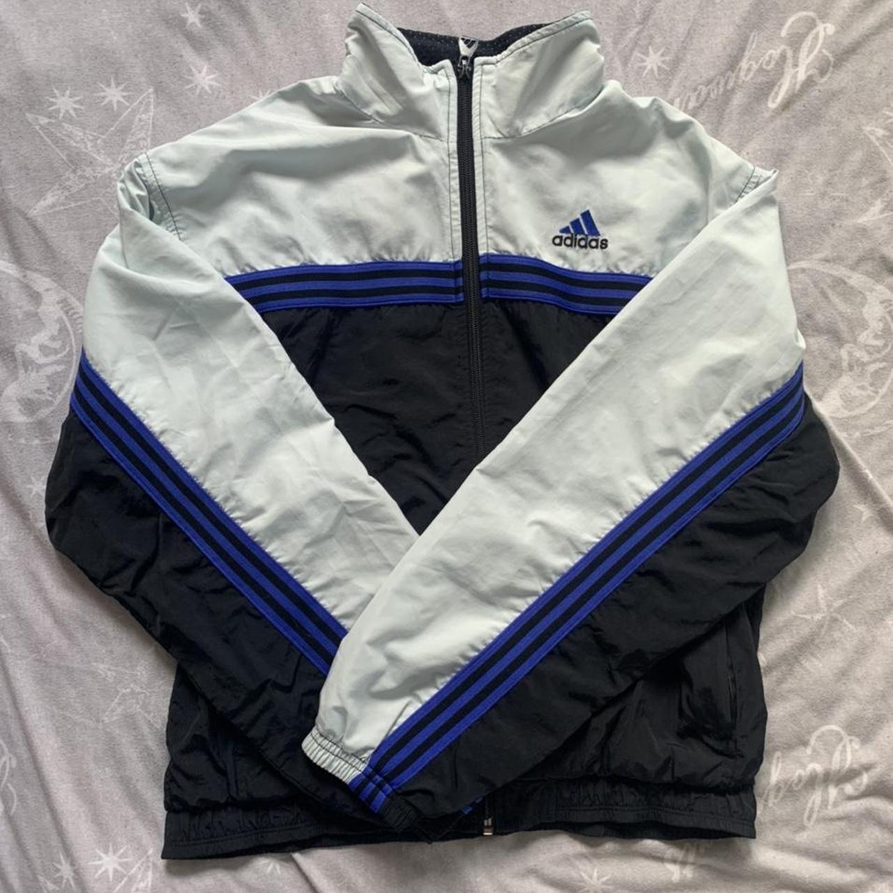 adidas track jacket vintage size s on tag but fits... - Depop