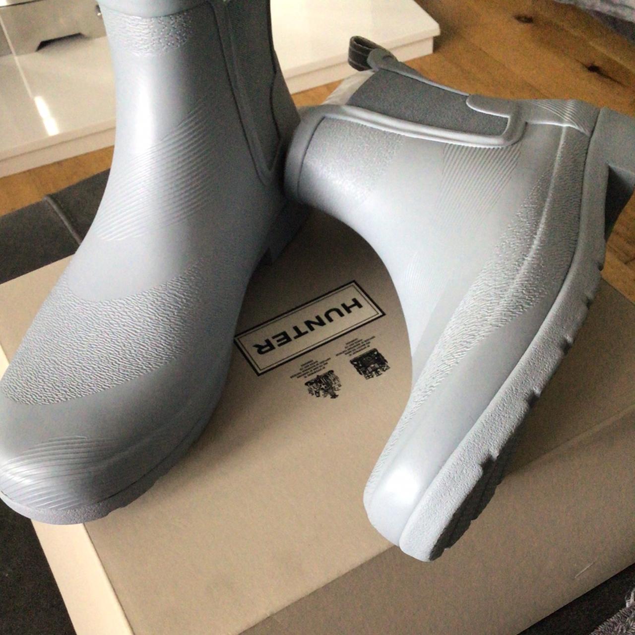 Hunter Women's Grey Boots Depop