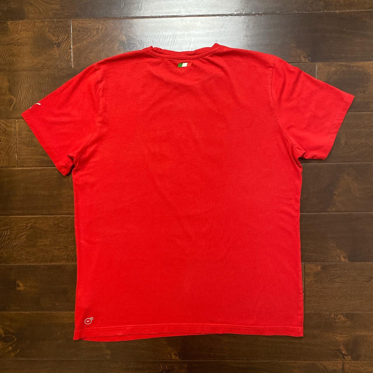 Salvatore Ferragamo Men's Red and Black T-shirt | Depop