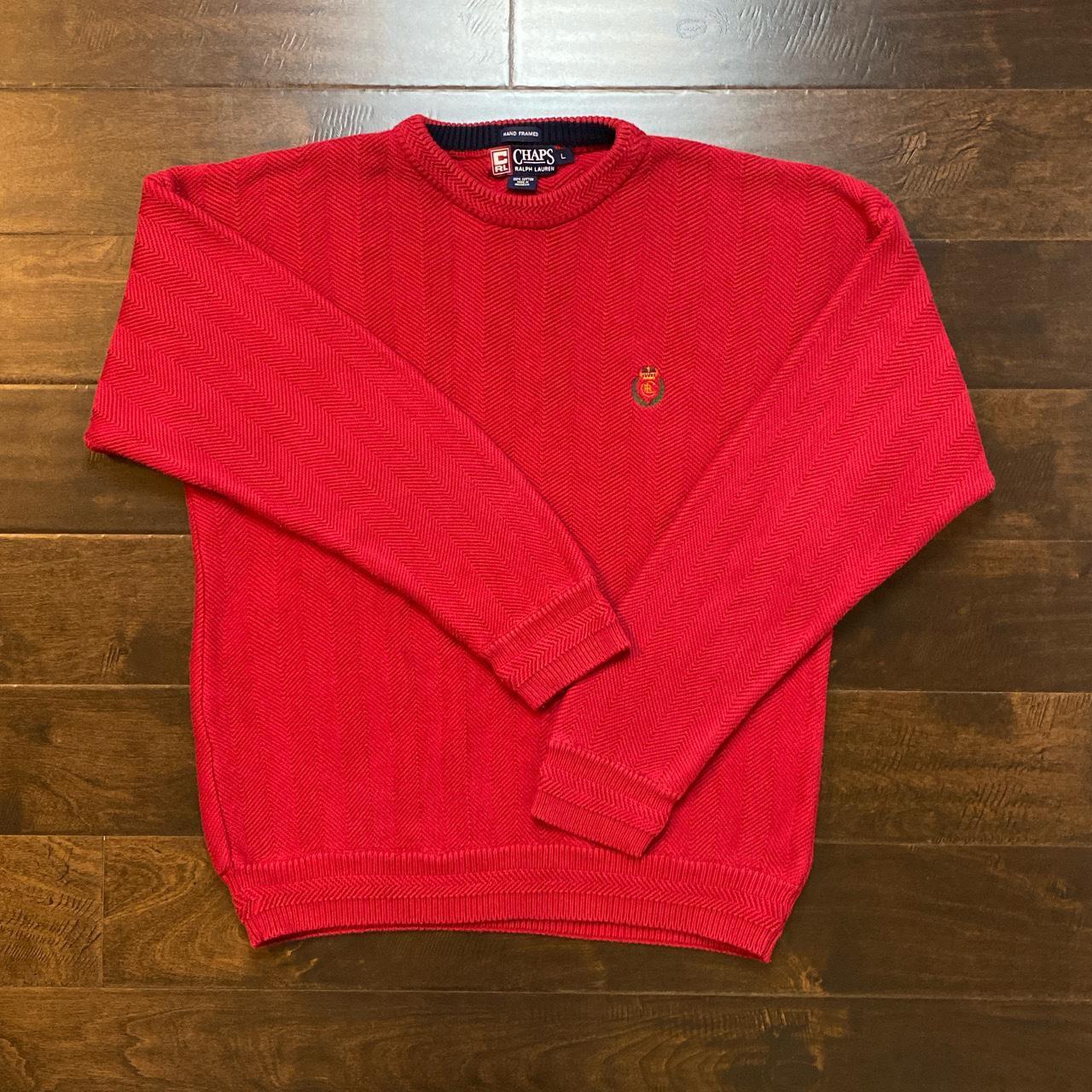 🔥Mens Vintage Red Chaps Ralph Lauren Sweater🔥 Size... - Depop