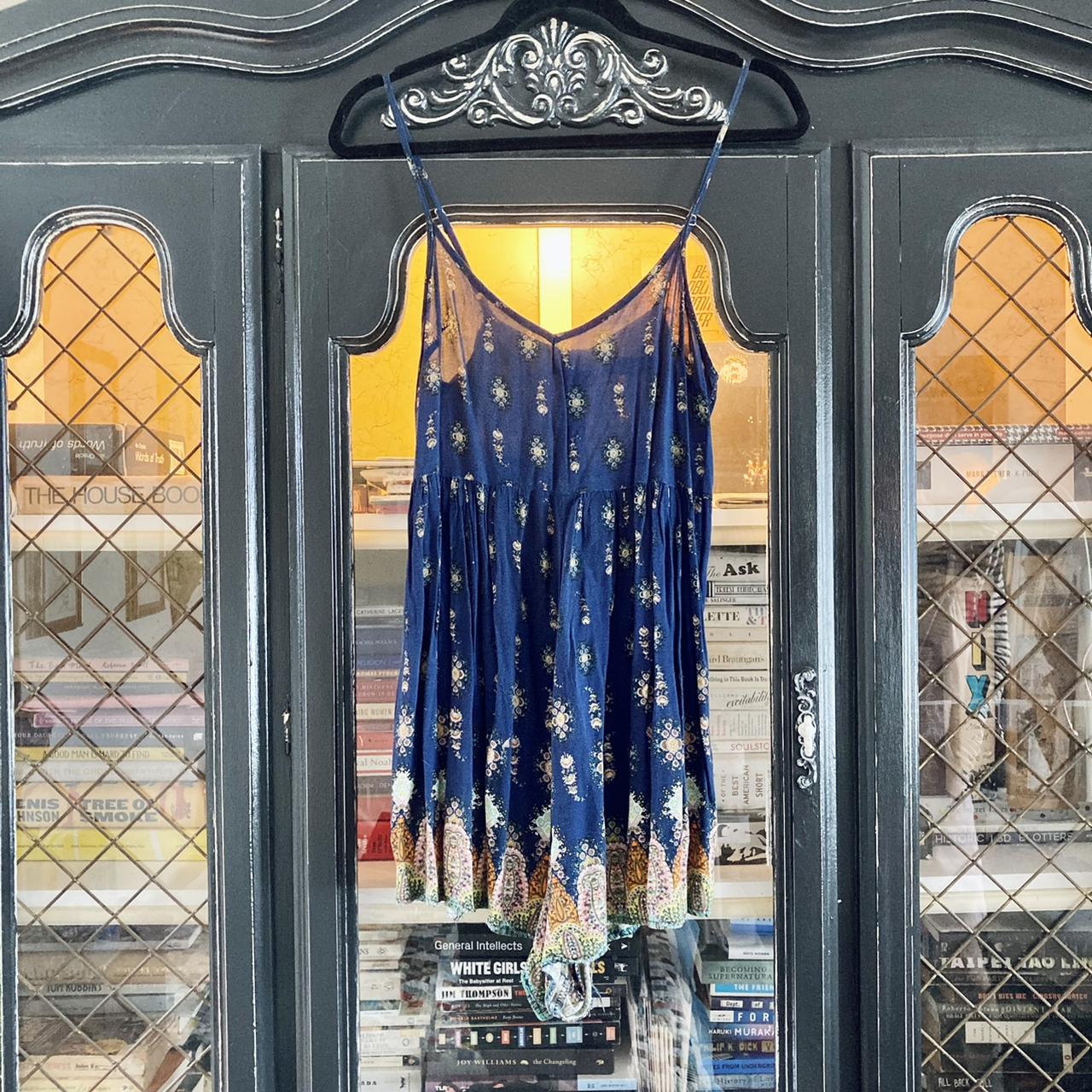 Women's Orange and Blue Dress (2)