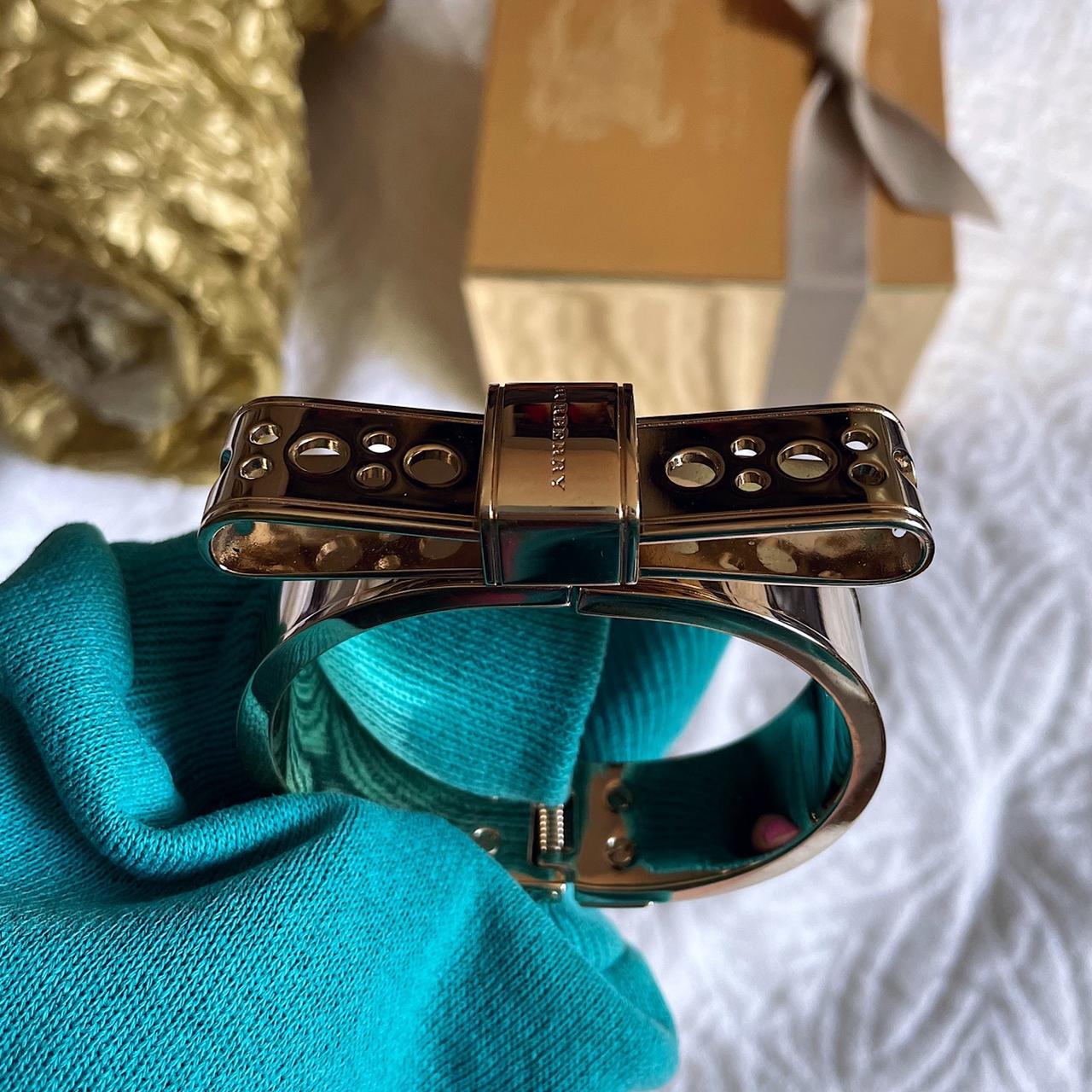 24k Gold authentic Burberry bow bracelet bangle