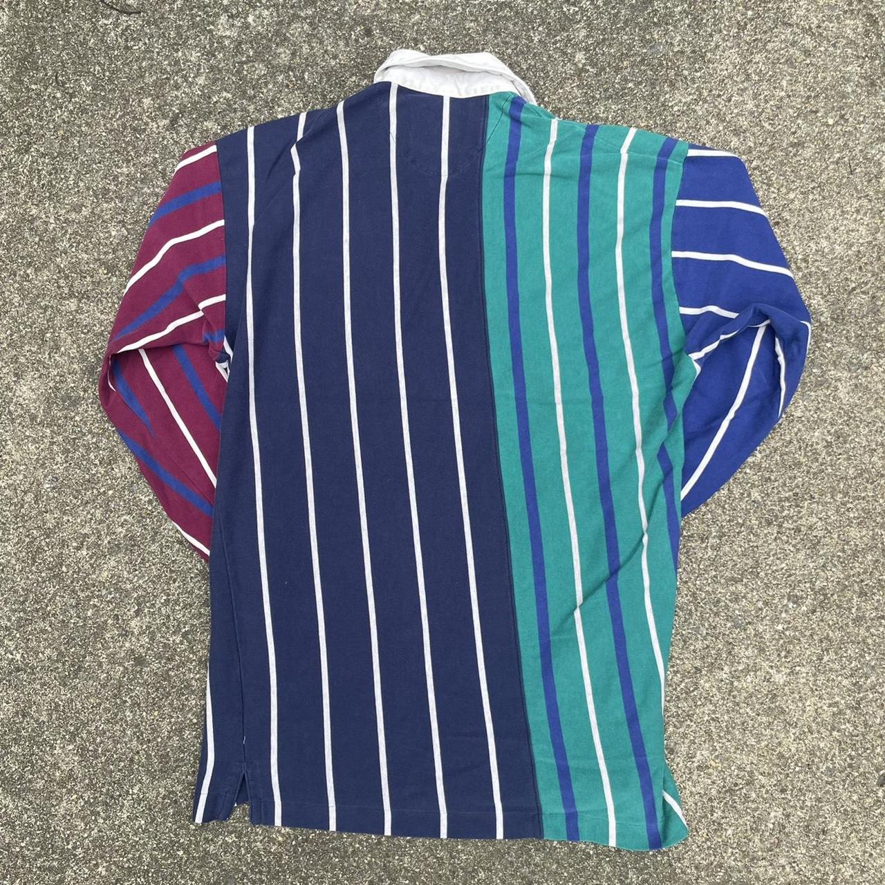 90s Chaps Ralph Lauren Vintage Color Block Polo Long... - Depop