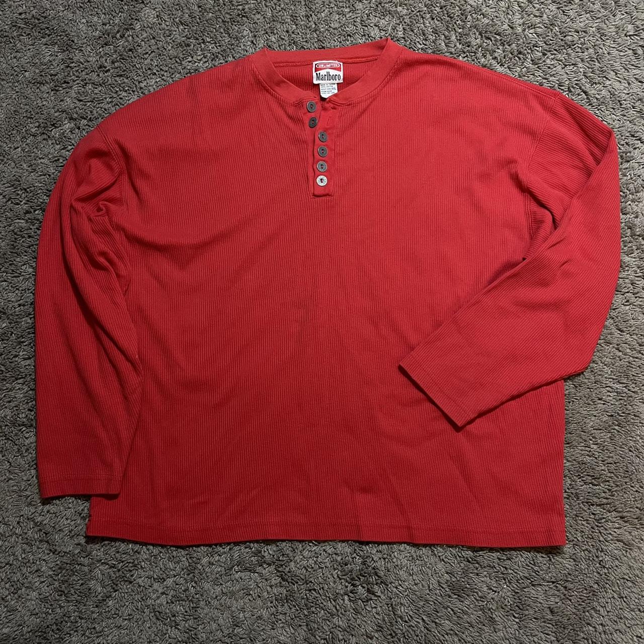 90s Marlboro Unlimited Long Sleeve Vintage Thermal... - Depop