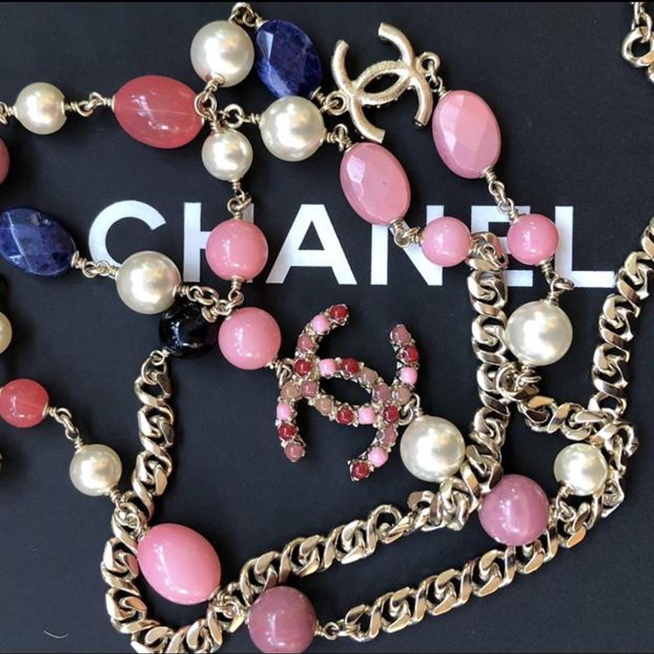 Product Image 1 - Chanel necklace, pearls, pink blue